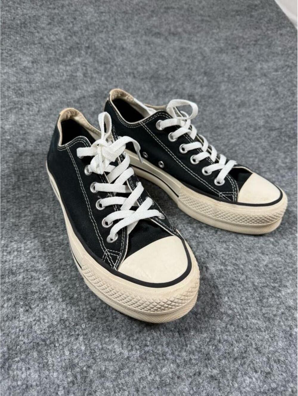 Converse Black Canvas Low-Top Sneakers 5.5